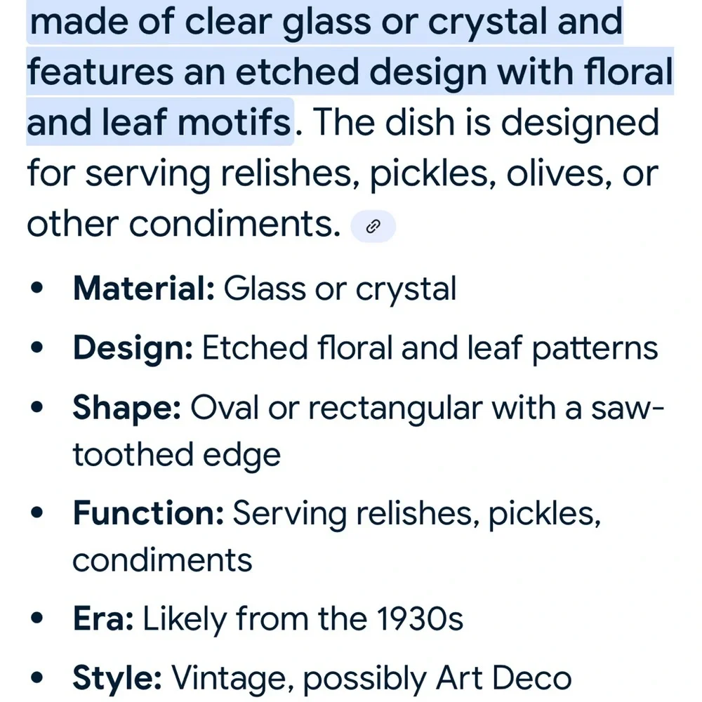 Intricate Clear Glass Serving Dish